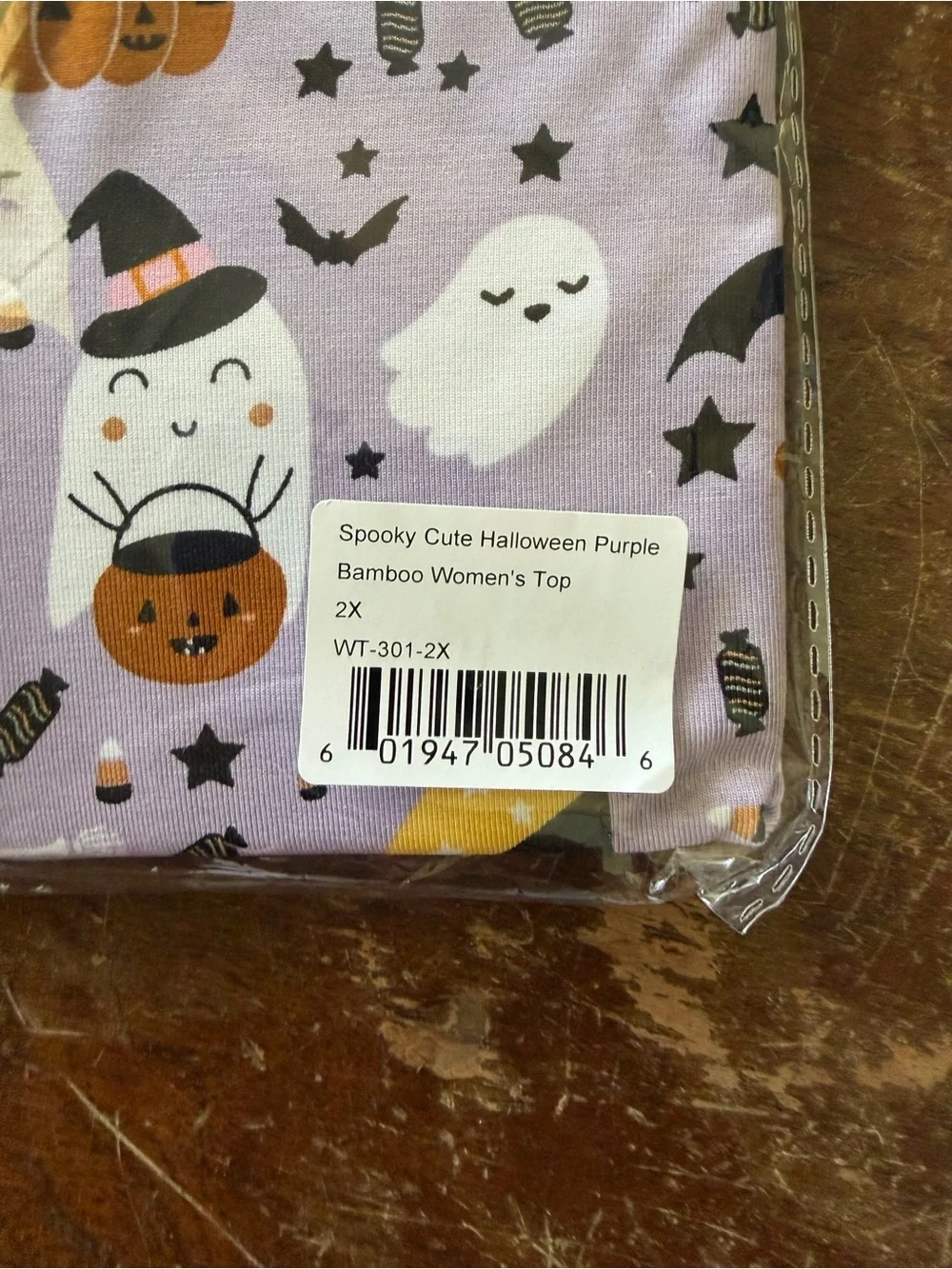 Emerson and friends spooky cute purple pajama top long sleeve pajama top bamboo - Picture 3 of 5